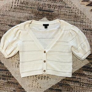 House of Harlow 1960 button up short puff sleeve cardigan medium